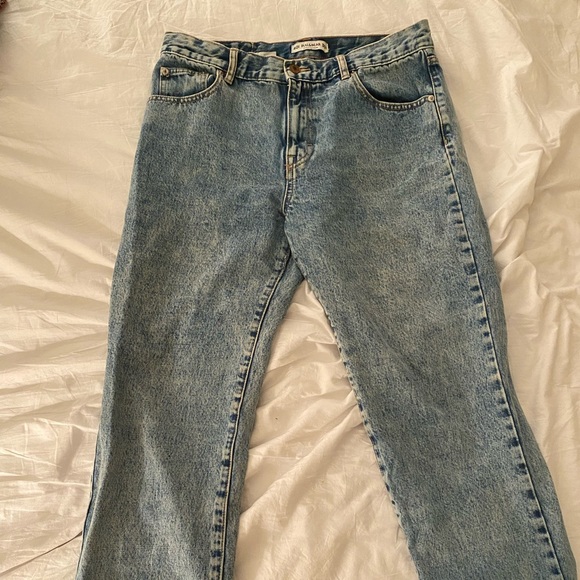 Acid Wash Pull & Bear Boyfriend Crop - Picture 1 of 3